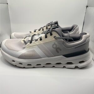 ON RUNNING Cloudrunner 2 Cloudtech Men’s Gray White Running Sneakers Size 13